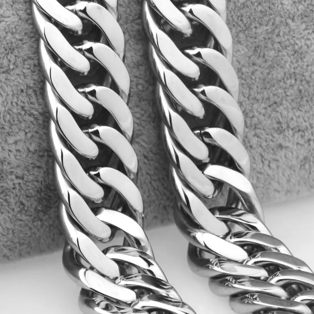 13MM Stainless Steel Hip-Hop Chain Necklace - Picture 4 of 4